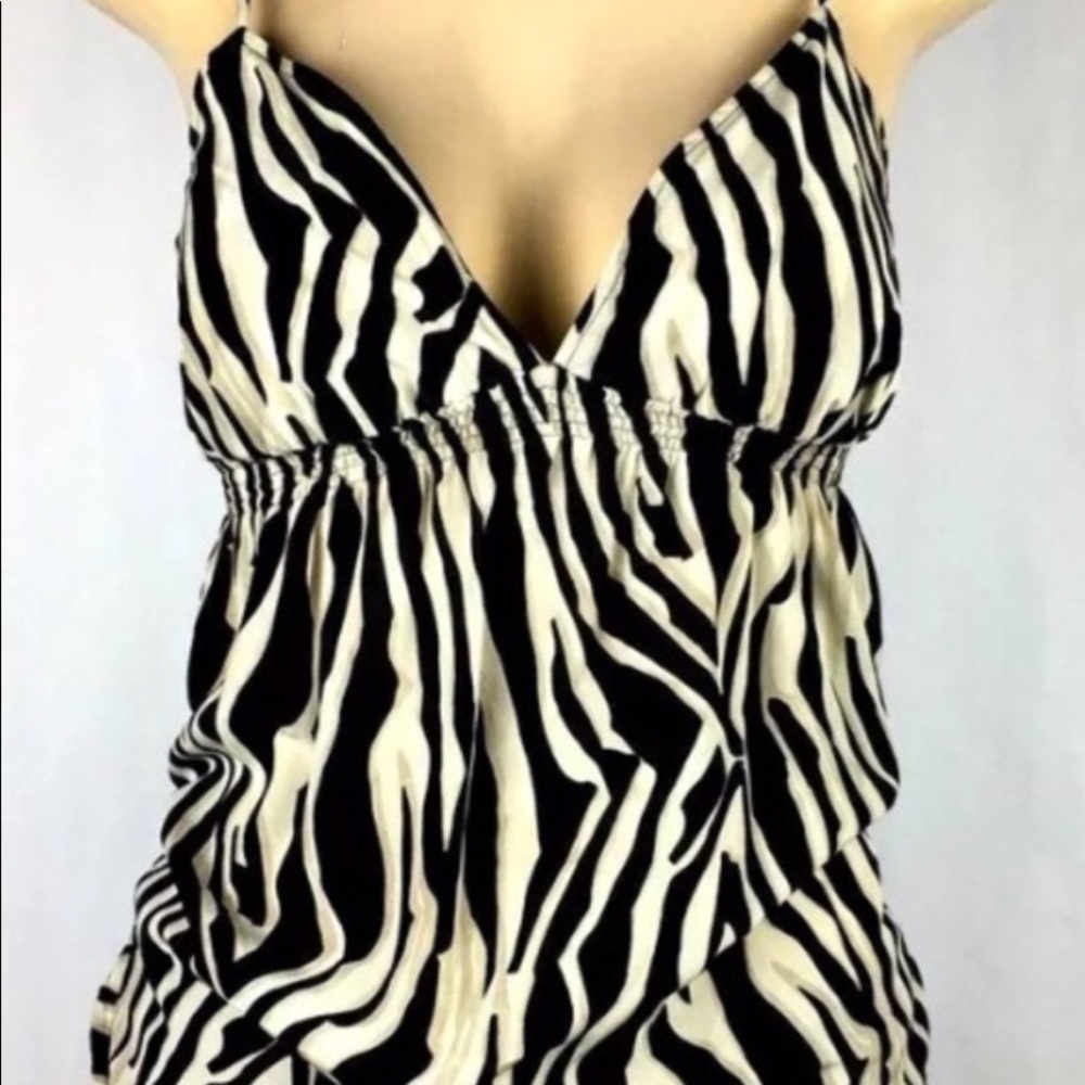 Silky Zebra Print Tank